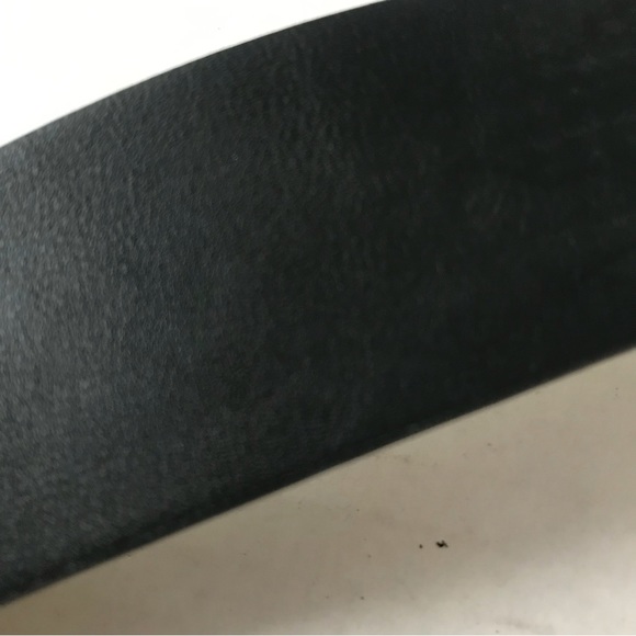 CHICO’S Stretch Belt Black with 4”Large Silver Ring Buckle Size Medium - Picture 5 of 14